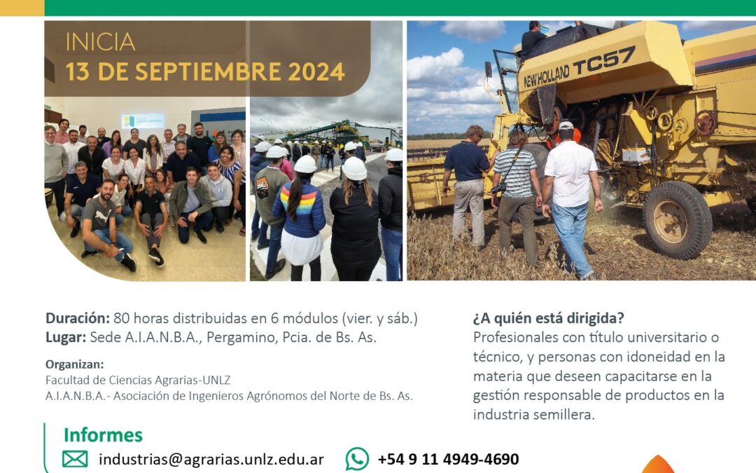 Diplomatura Universitaria en Gestión responsable del producto en la industria semillera